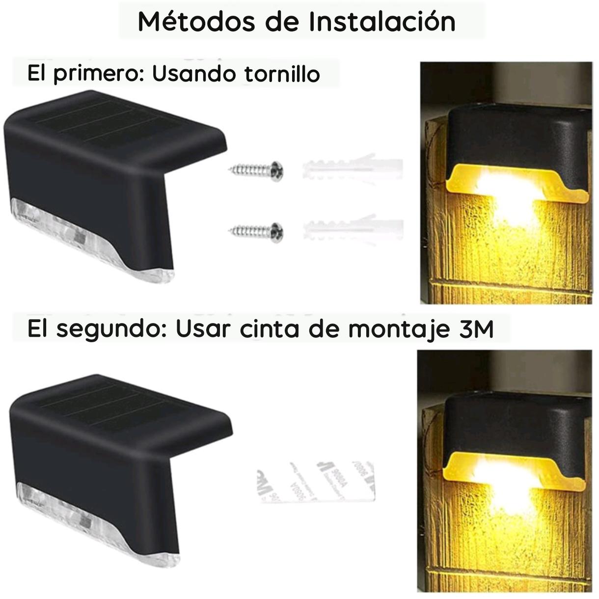 PACK DE 4 APLIQUES SOLARES LED